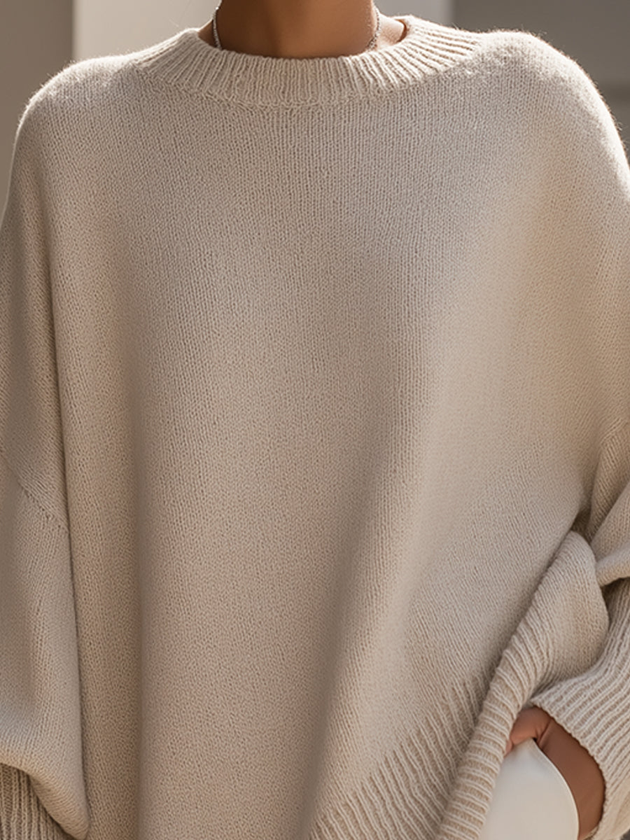 Ximena - Oversized Draped Wide-Neck Sweater