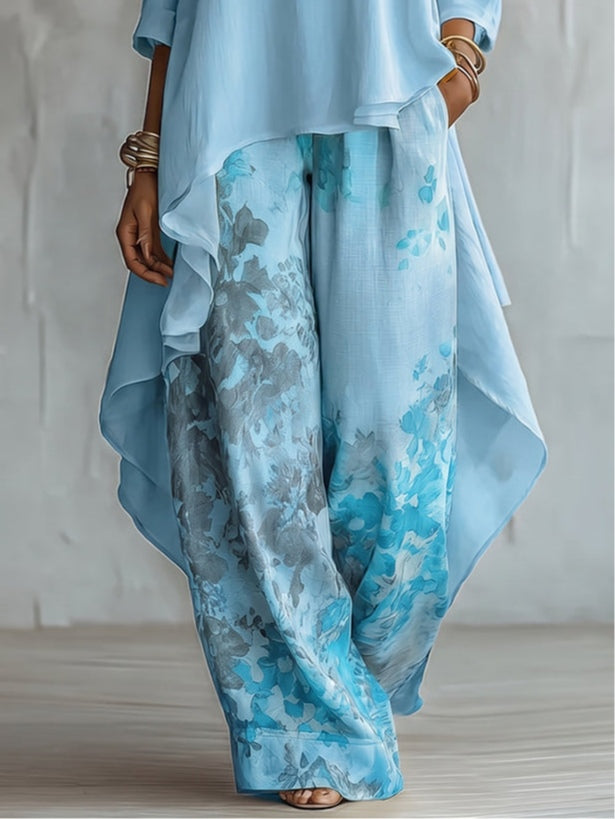 Gaile - Elegant Top and Wide-Leg Set