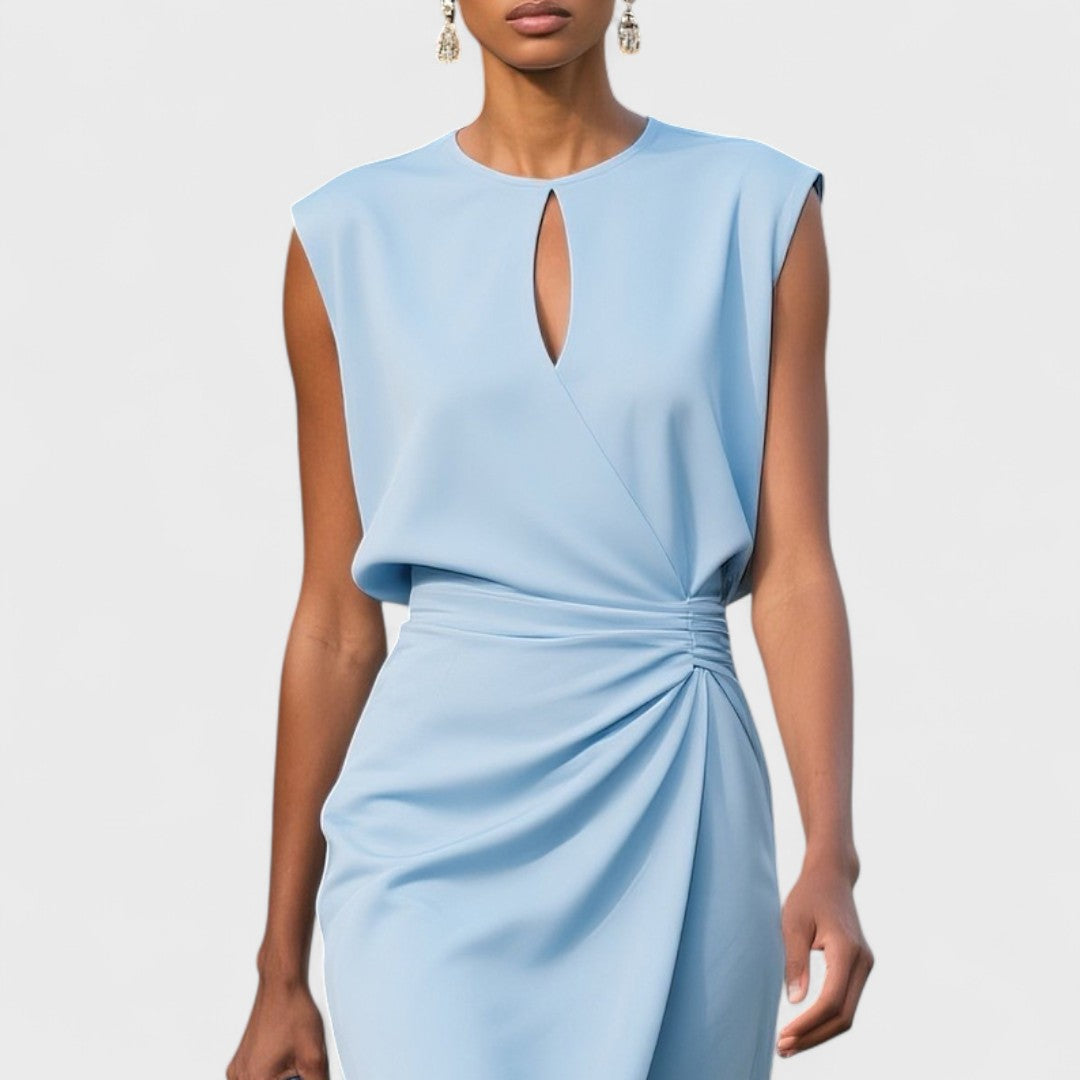 Zalie – Elegant Midi Dress with Refined Details