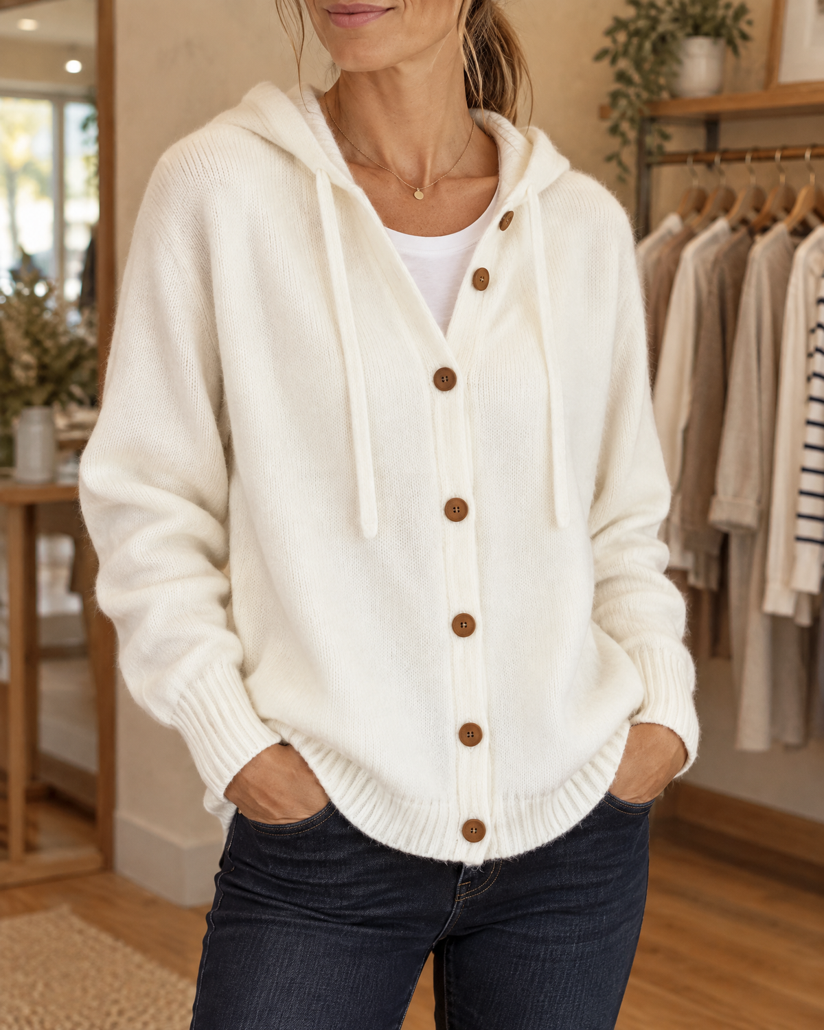 Nyla - Hooded Knit Cardigan