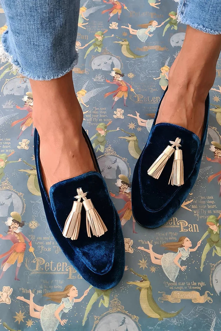Darla – Retro Tassel Loafers with Flat Sole