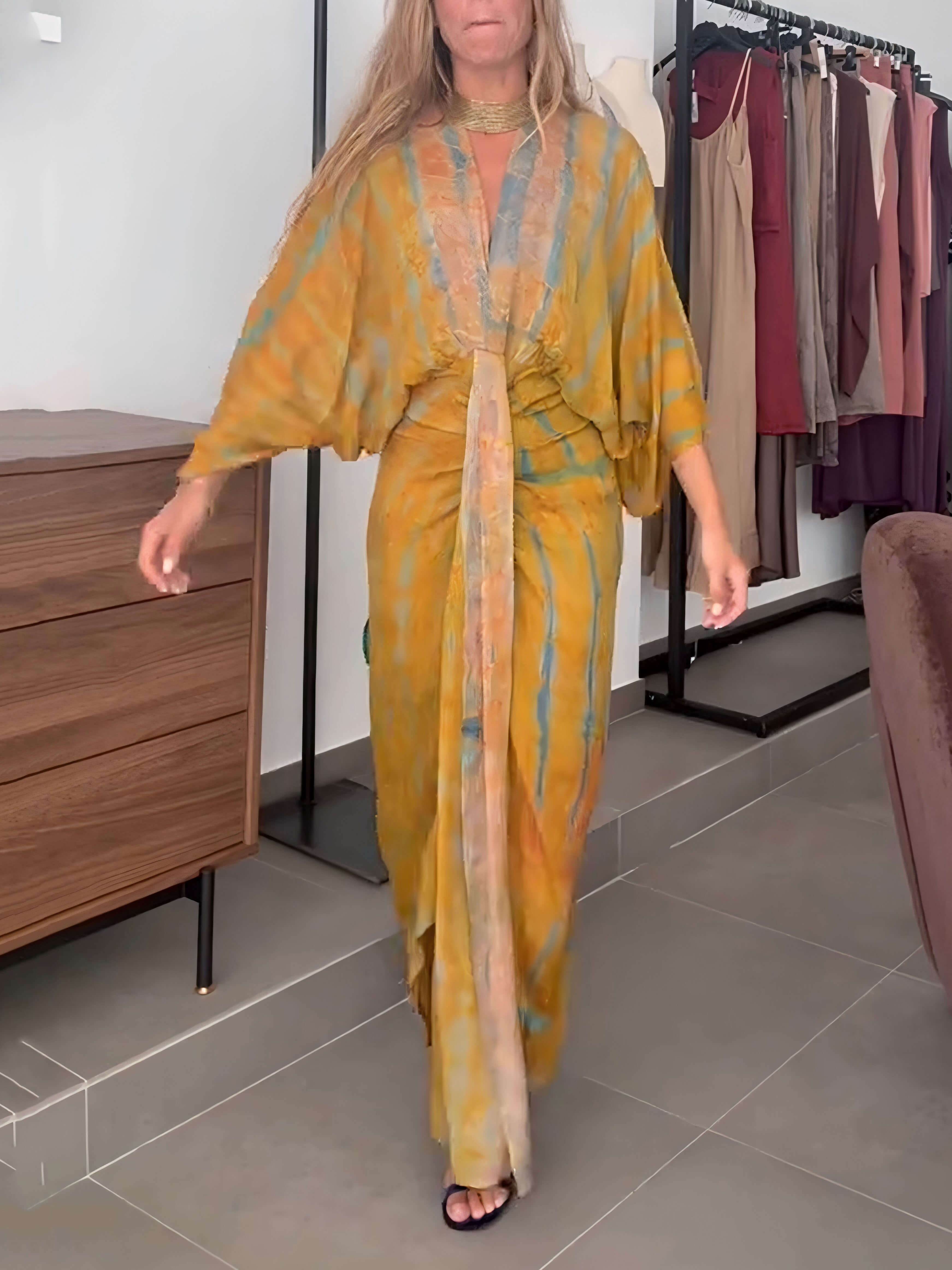 Loisa - Kimono Style Floral Dress