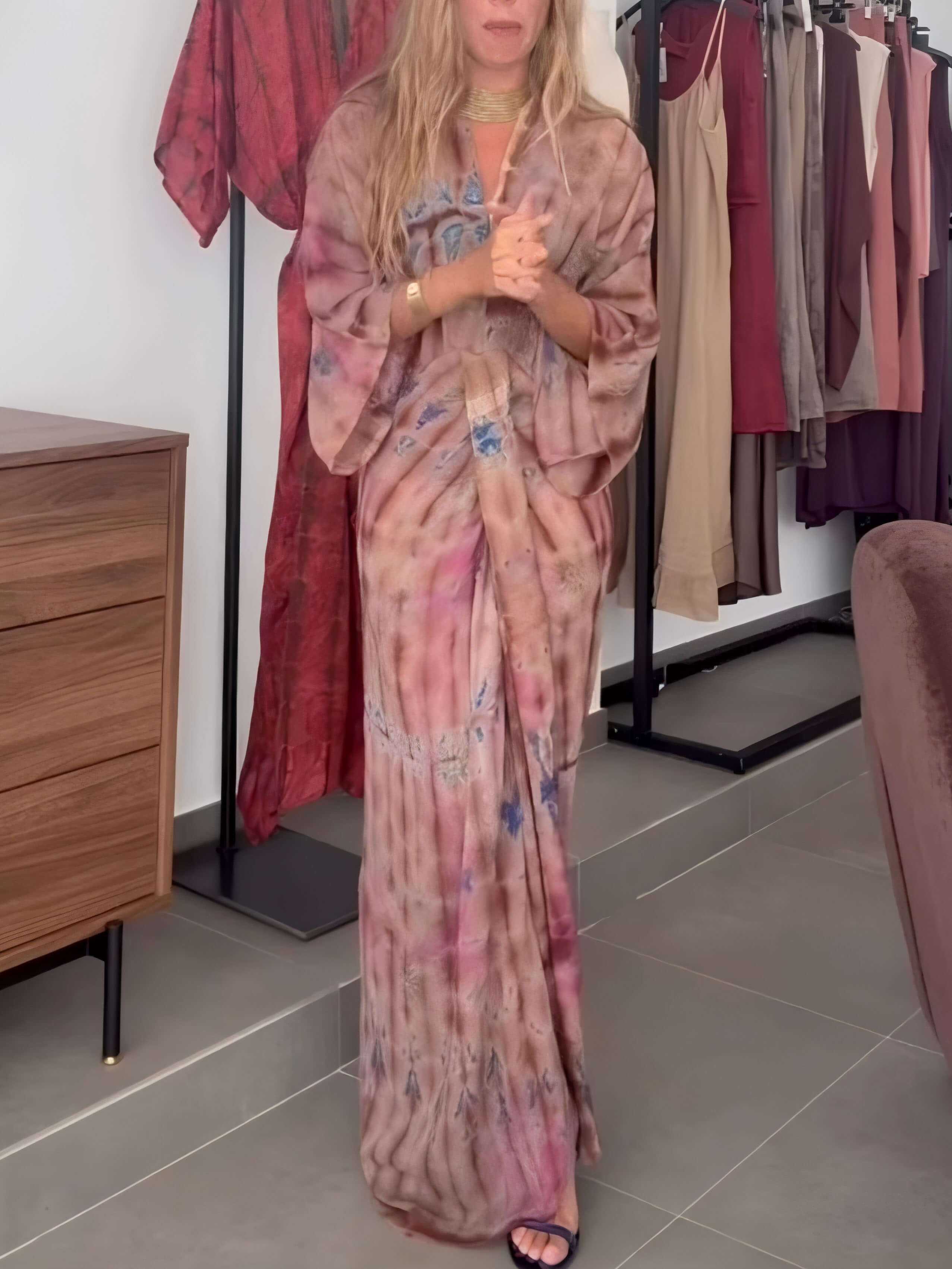 Loisa - Kimono Style Floral Dress