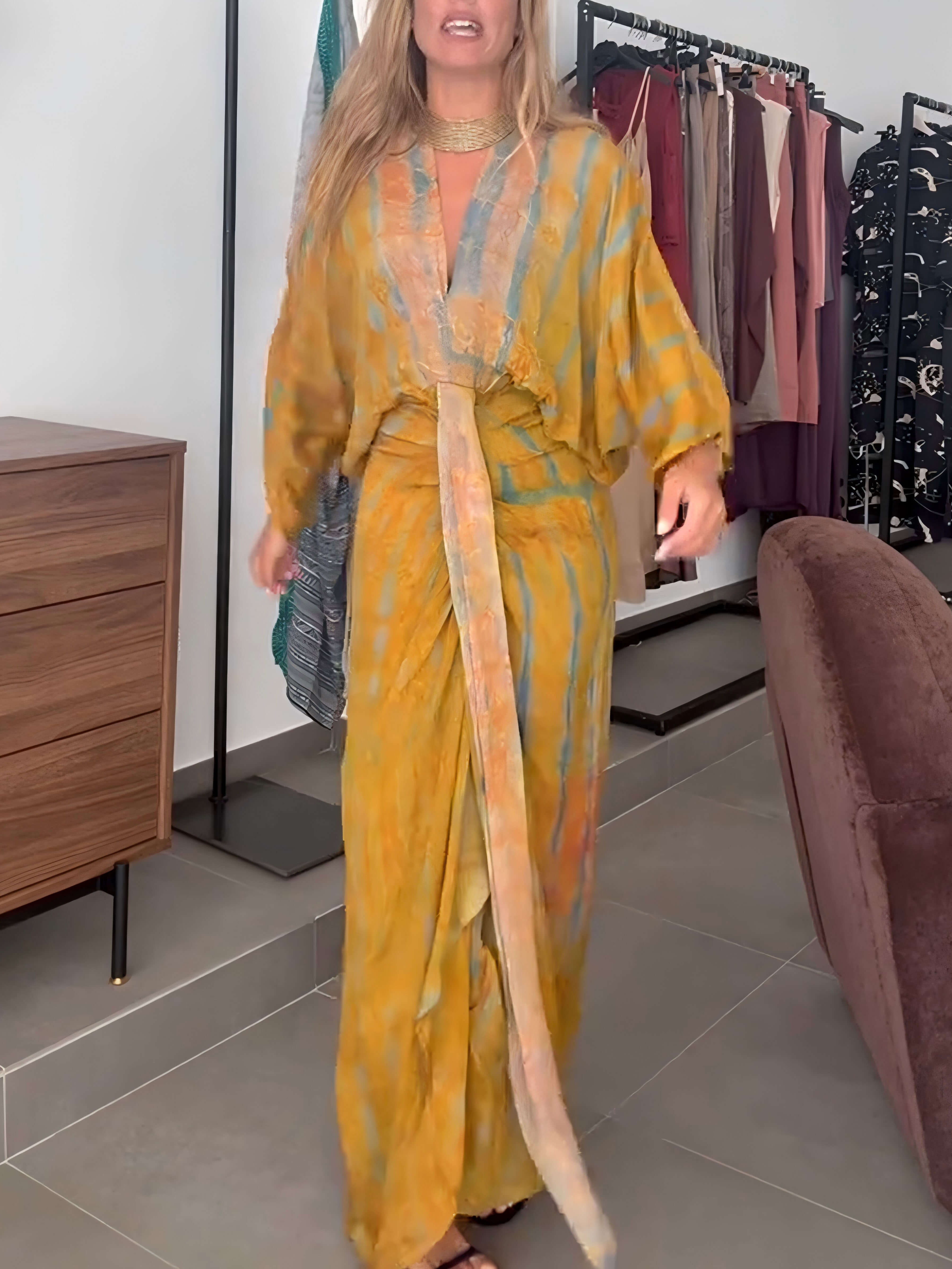 Loisa - Kimono Style Floral Dress