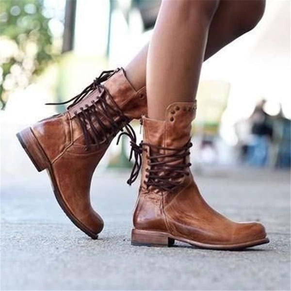 Clara - Vintage Lace-Up Boots