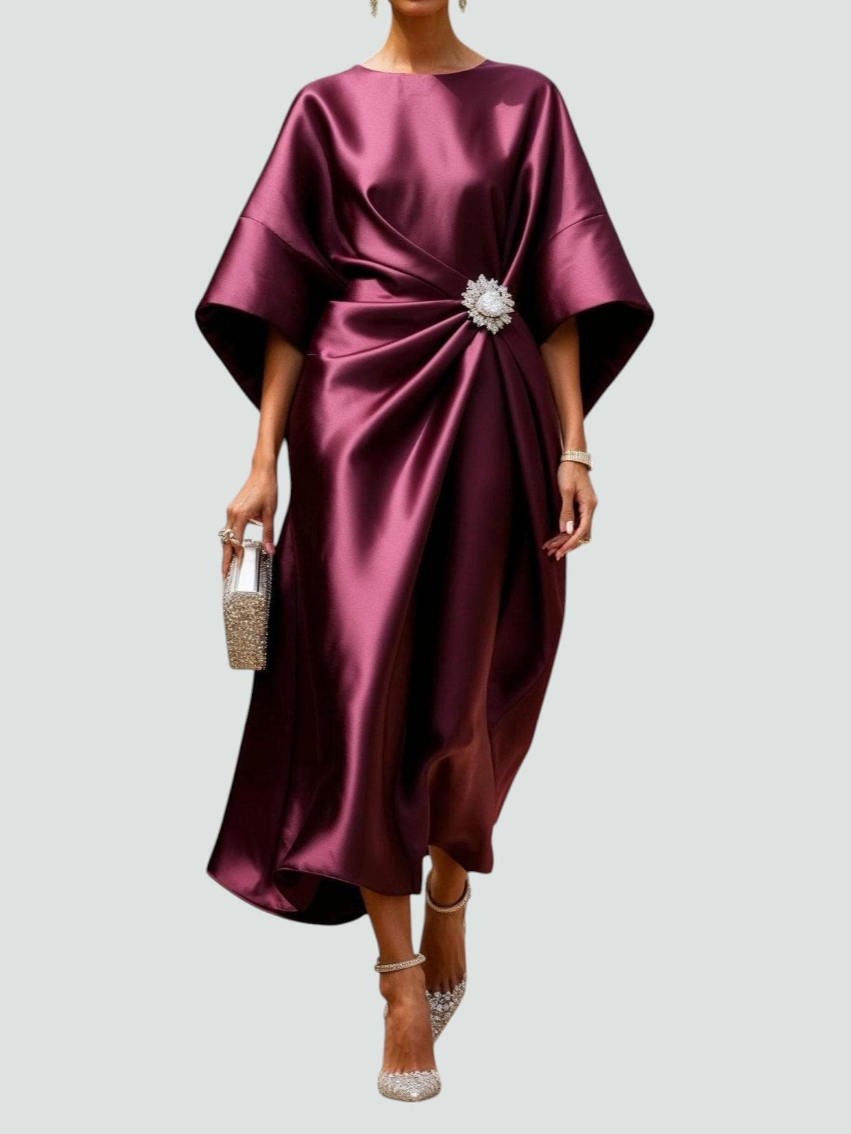 Tricia – Elegant Satin Maxi Dress