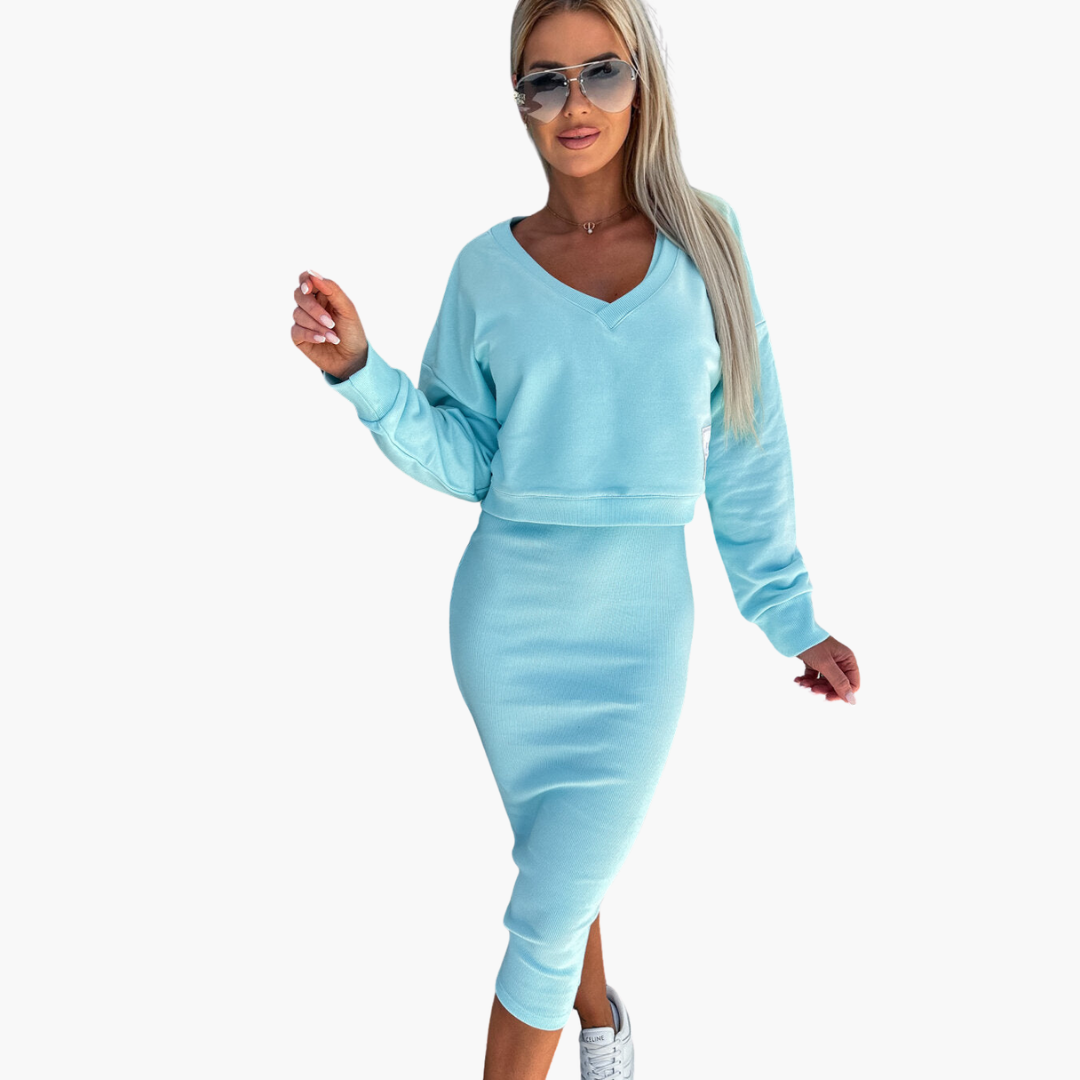 Eliza | Casual Lounge Sweatshirt & Dress Set