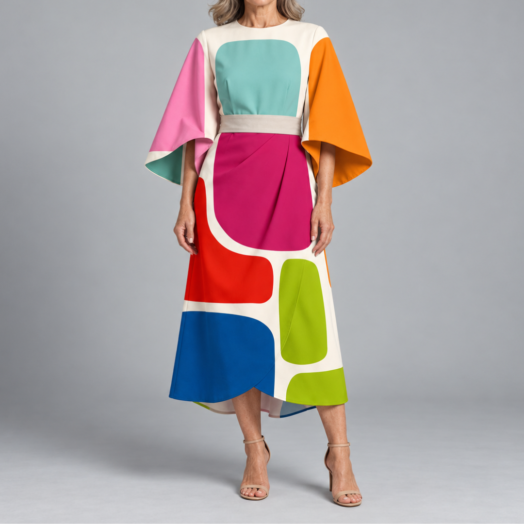 Brooklyn – Statement Print Midi Dress