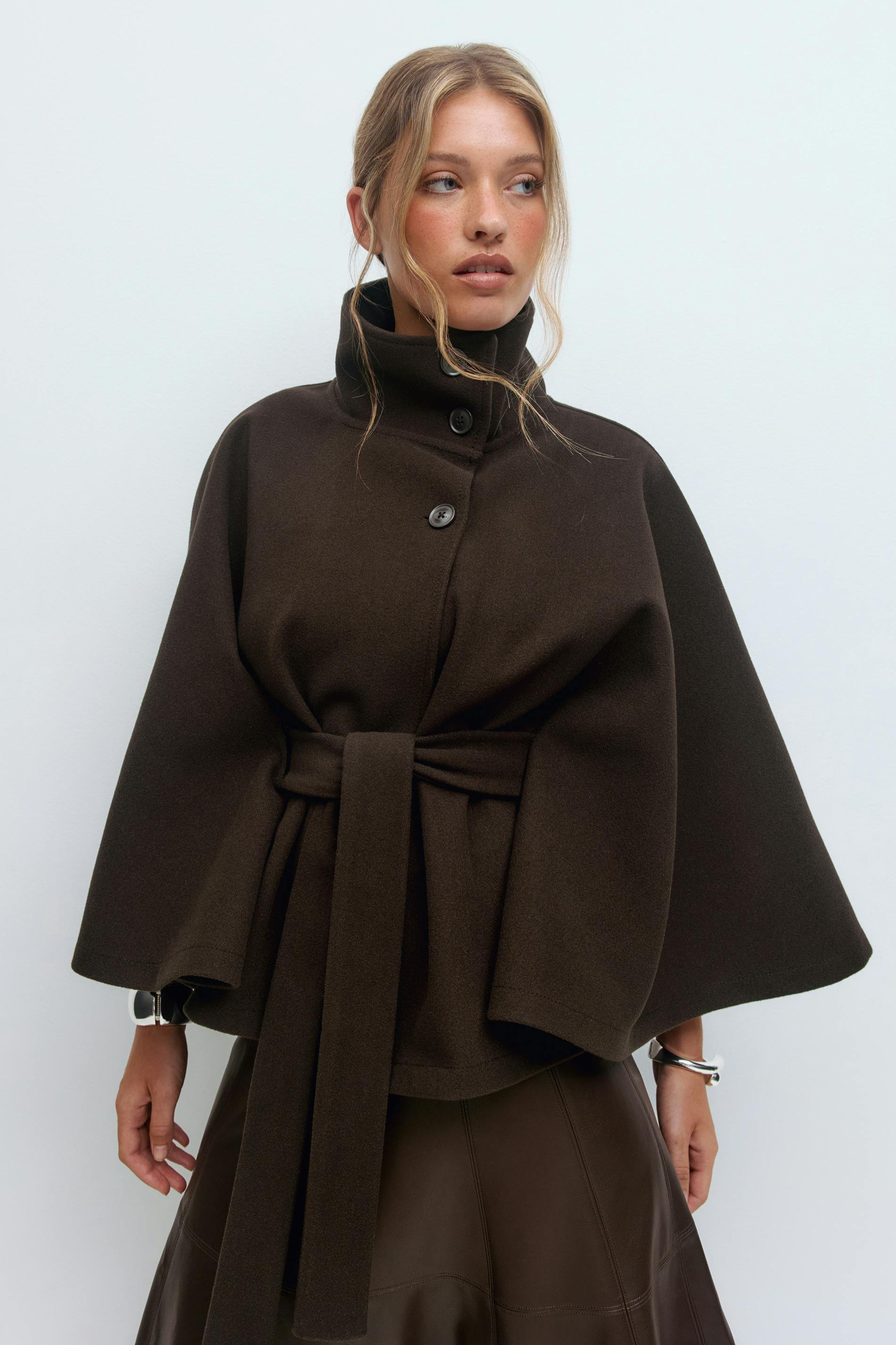 Alexandria - Belted Cape Jacket