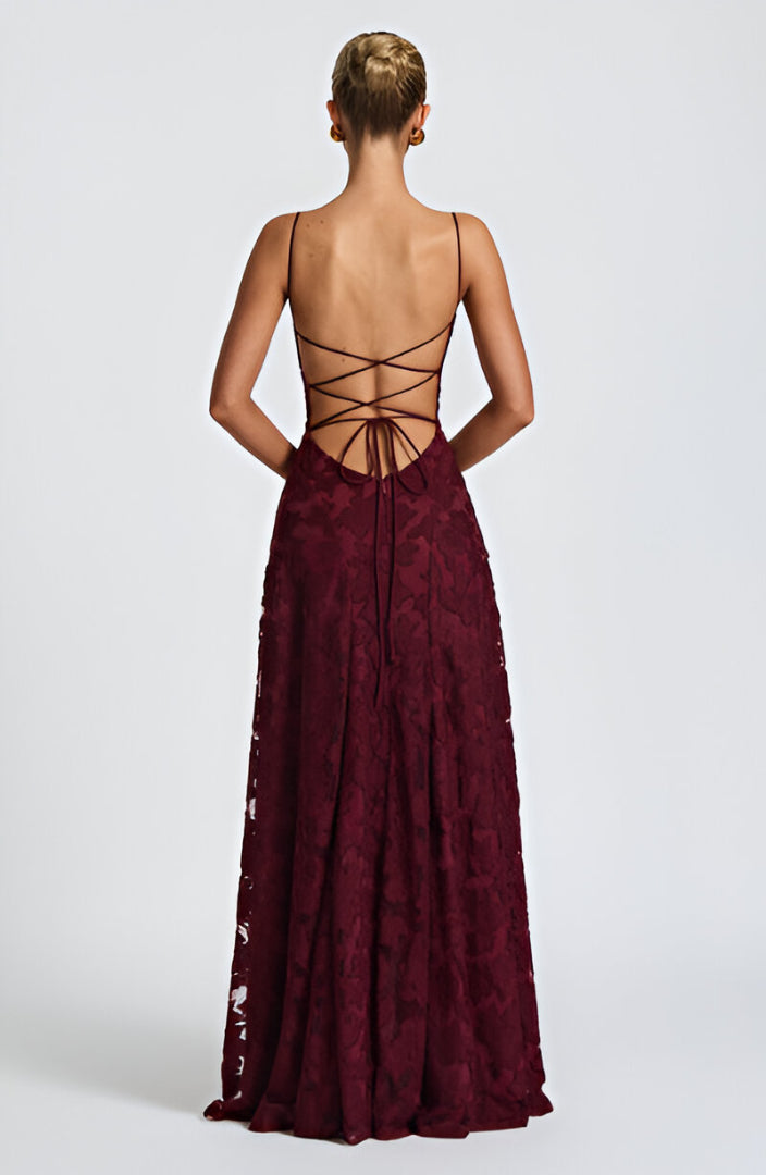 Deena - Long Lace Bustier Dress