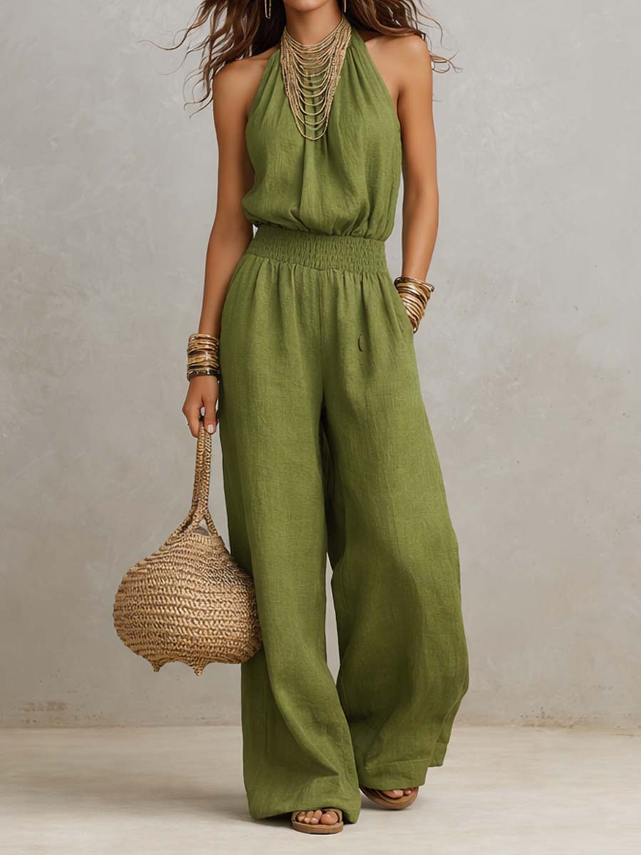 Casandra - Elegant Halter Jumpsuit