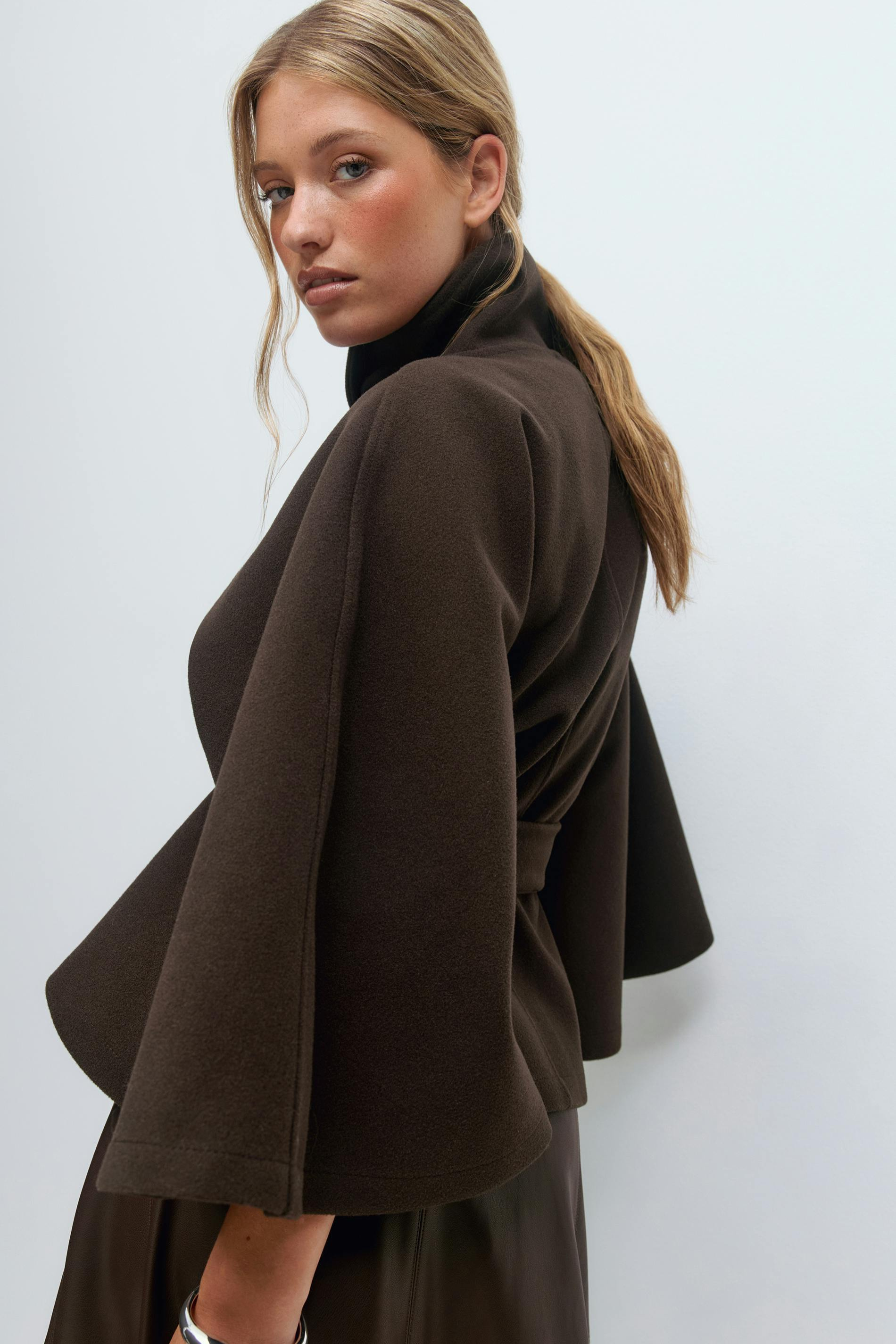 Alexandria - Belted Cape Jacket