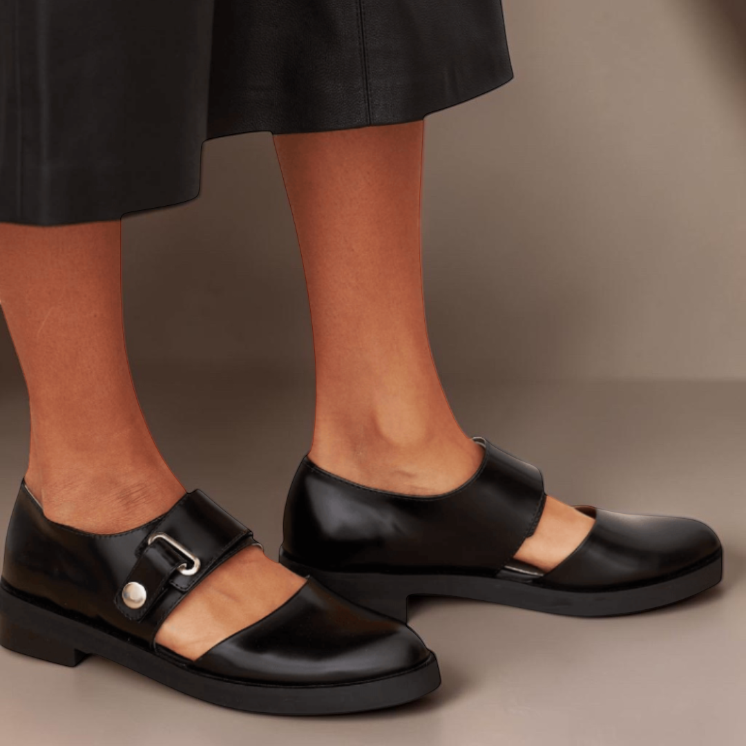 June - Adjustable Strap Mary Jane Flats