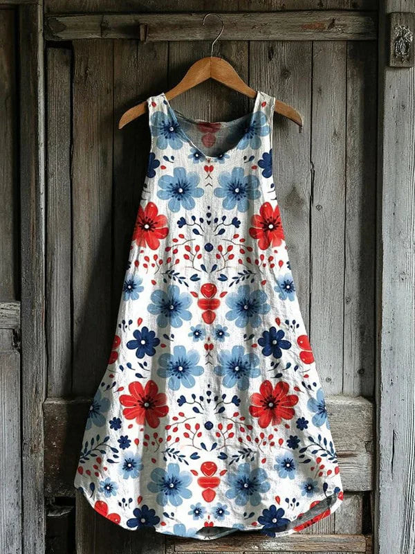 Carole – Dress with Flower Pattern