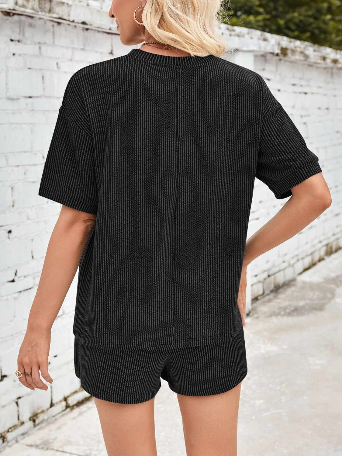 Tasha – Comfortable Ribbed Loungewear Set