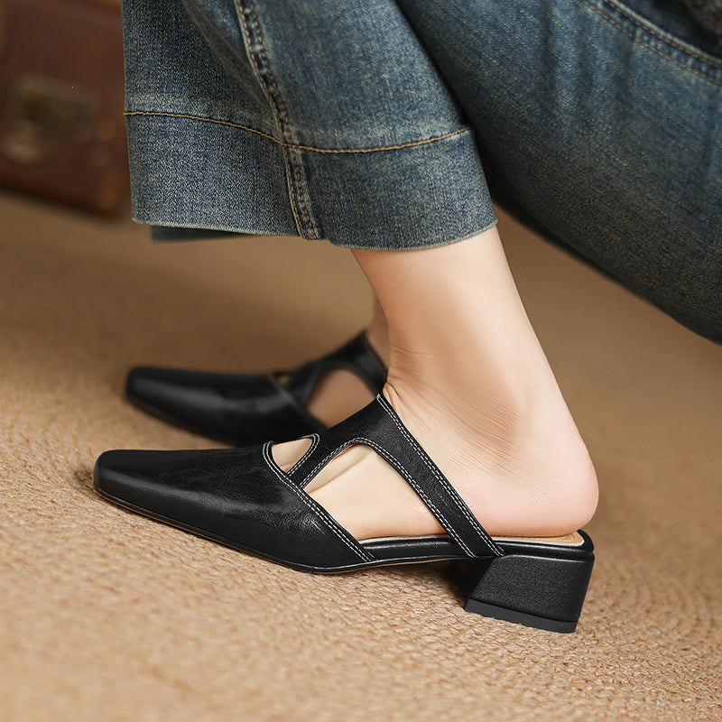 Zelda - Genuine Leather Mules