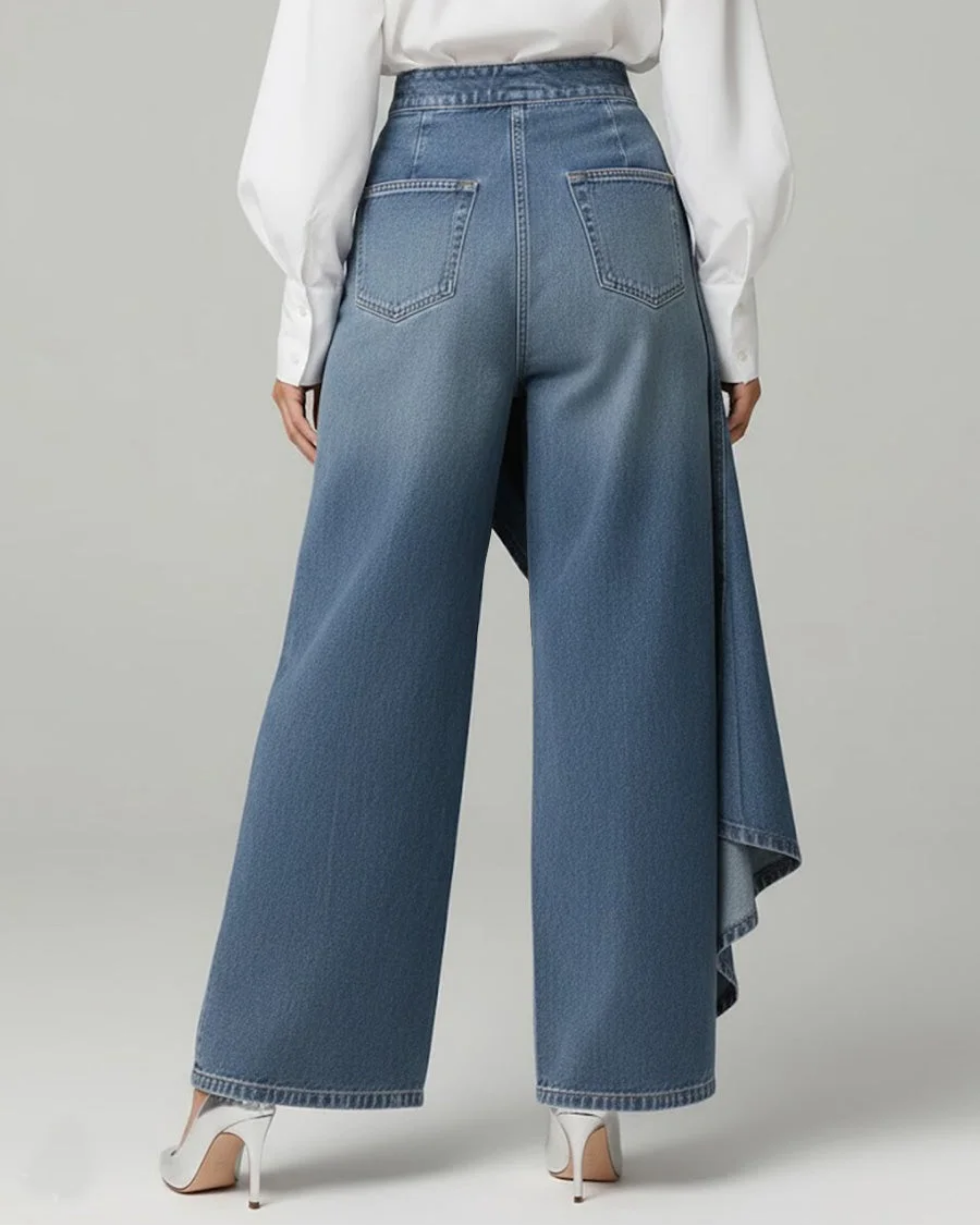 Vivienne - Slim Wrap Denim Jeans with Stretch