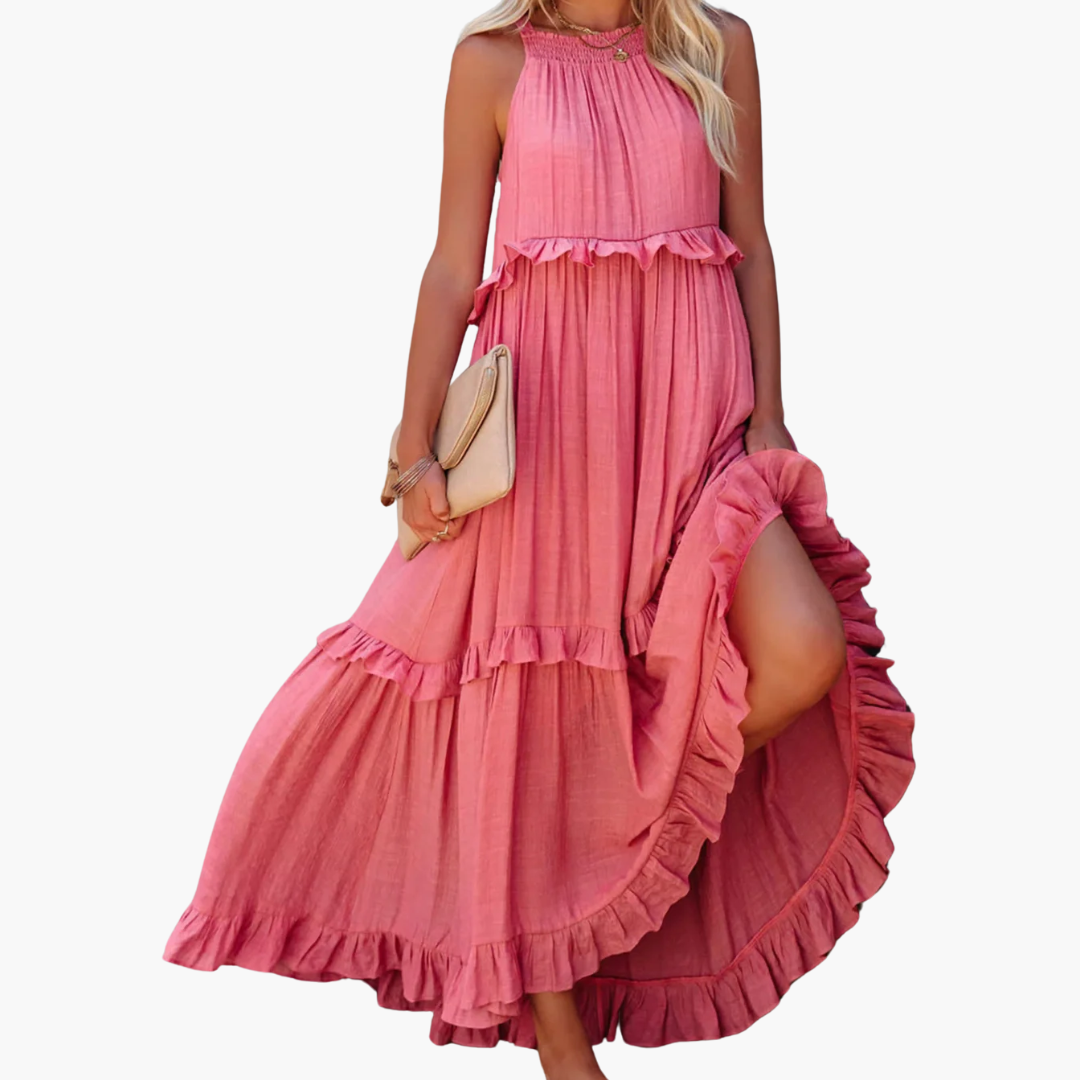 Joanna | Ruffle Breeze Maxi Dress