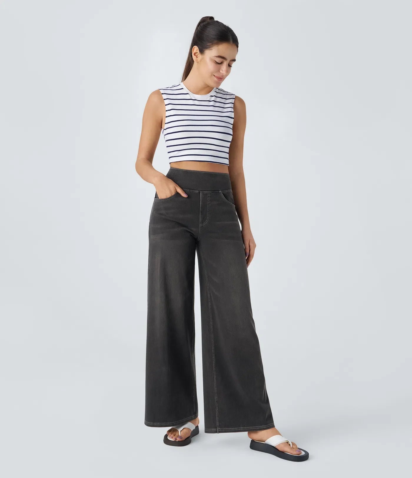 Eliena - Comfortable High-Waist Shaping Pants