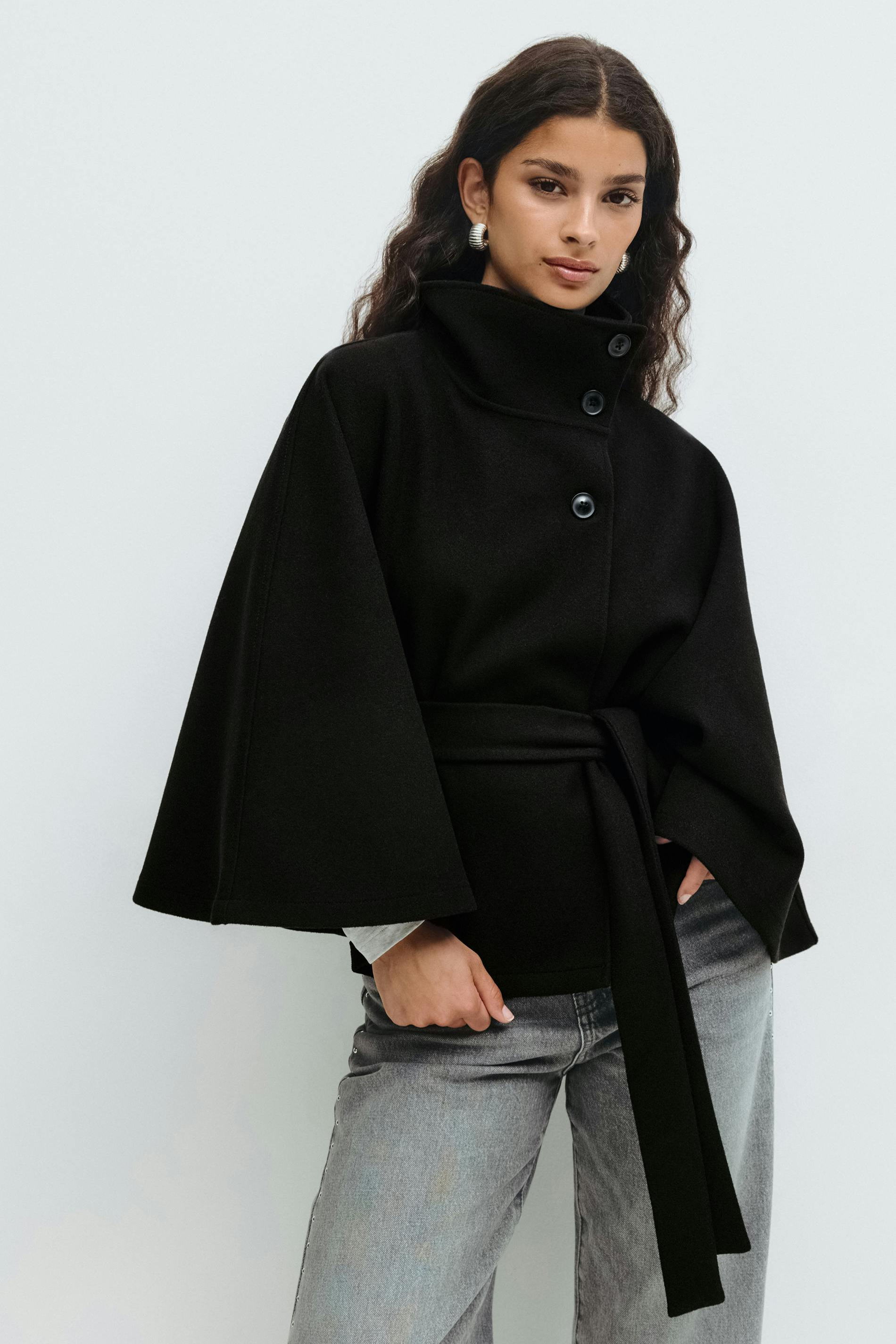 Alexandria - Belted Cape Jacket