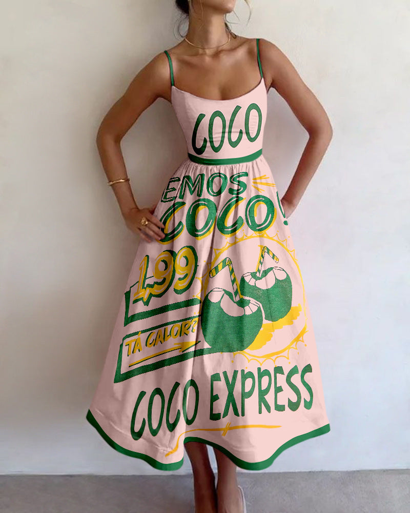 Keila - Tropical Market Midi Dress