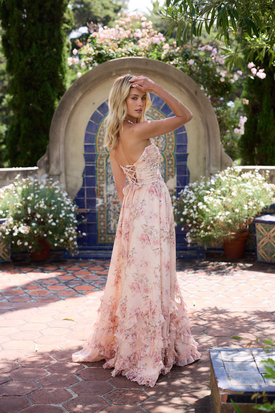 Zarine - Plush Peach-Textured Dress