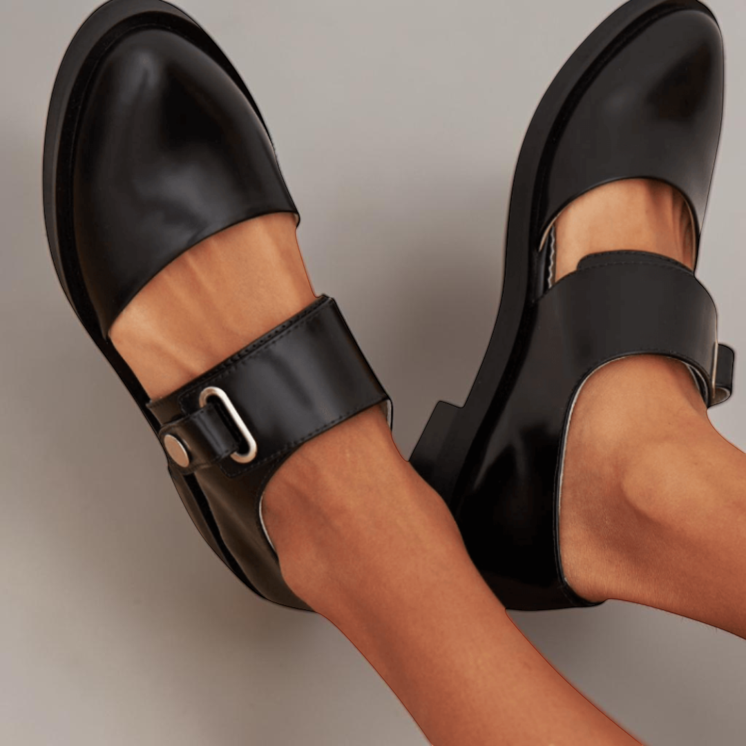 June - Adjustable Strap Mary Jane Flats