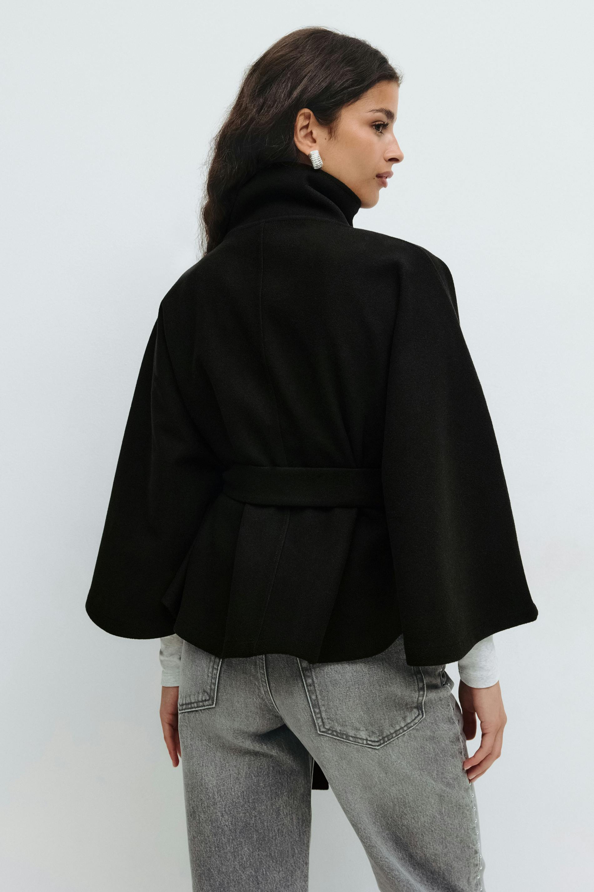 Alexandria - Belted Cape Jacket