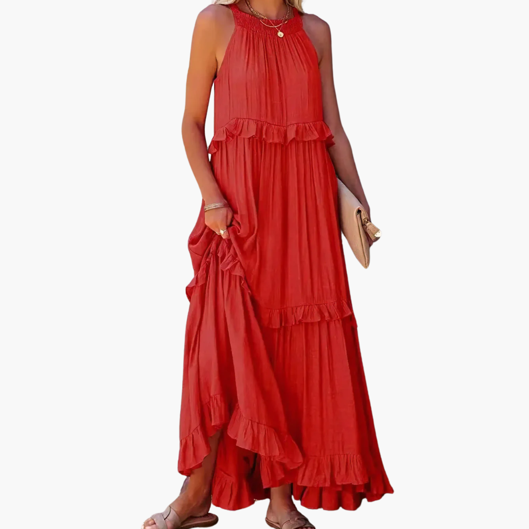 Joanna | Ruffle Breeze Maxi Dress