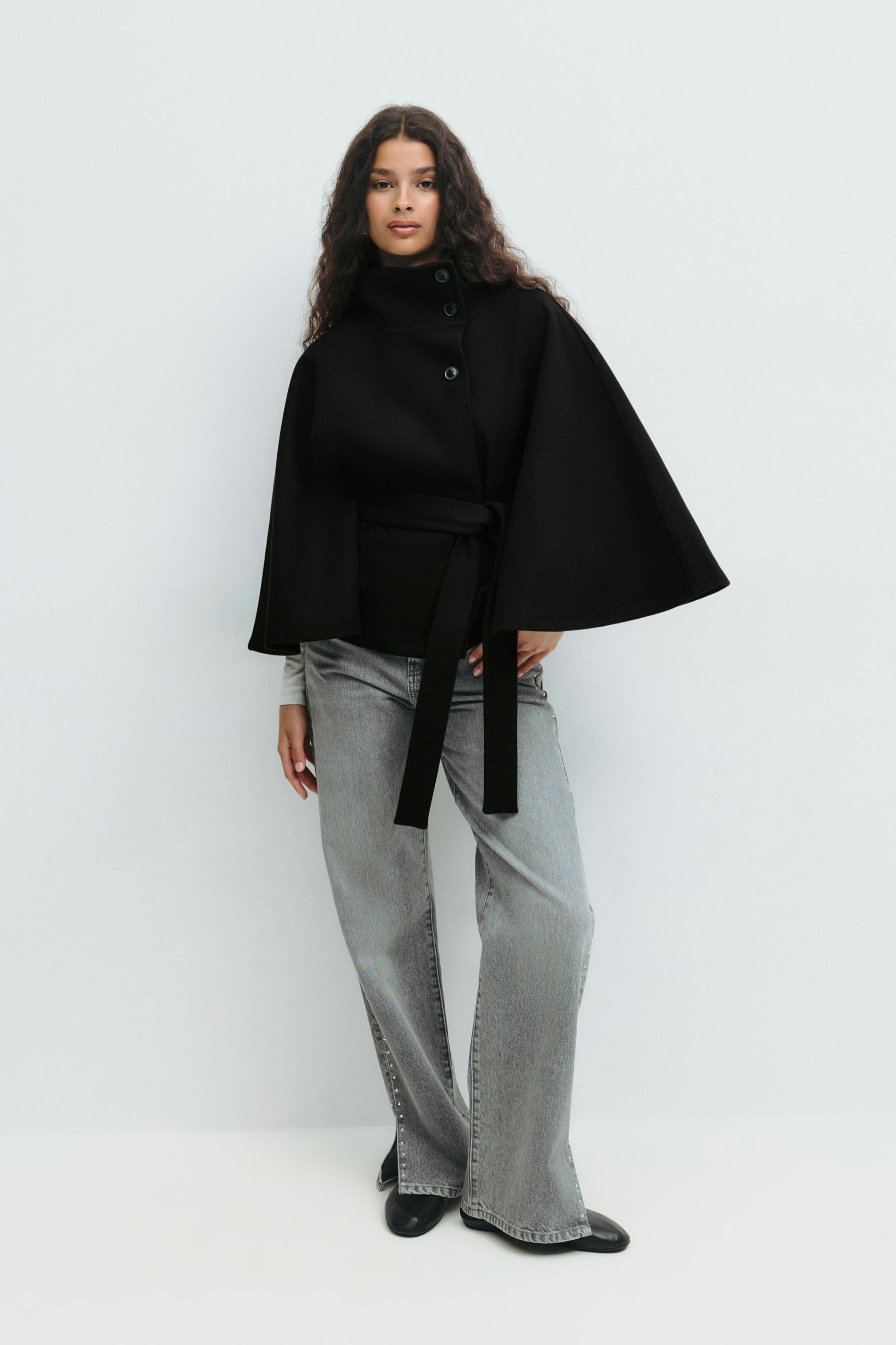 Alexandria - Belted Cape Jacket