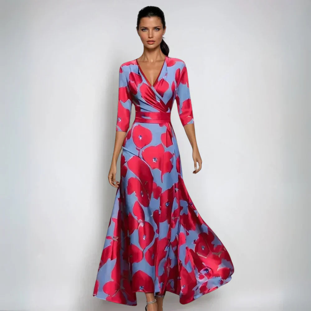 Ariana - Elegant Floral A-Line Dress