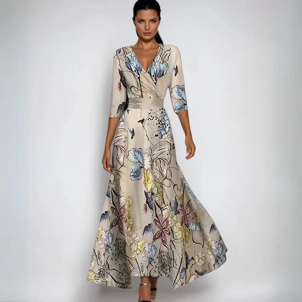 Ariana - Elegant Floral A-Line Dress