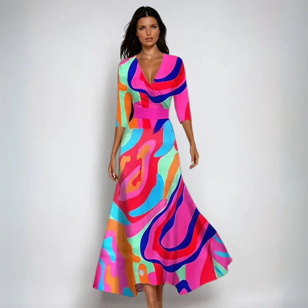 Ariana - Elegant Floral A-Line Dress