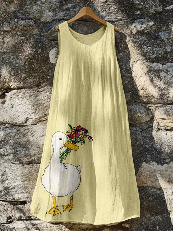 Sara – Duck Print Dress