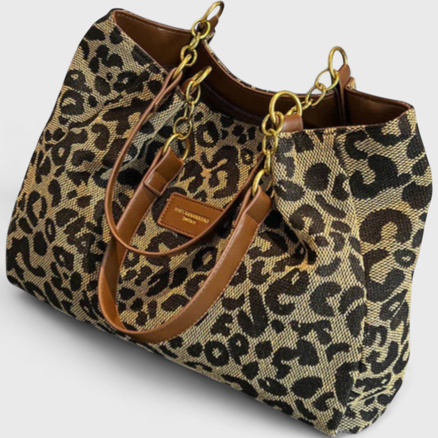 Klara - Leopard Print Canvas Tote