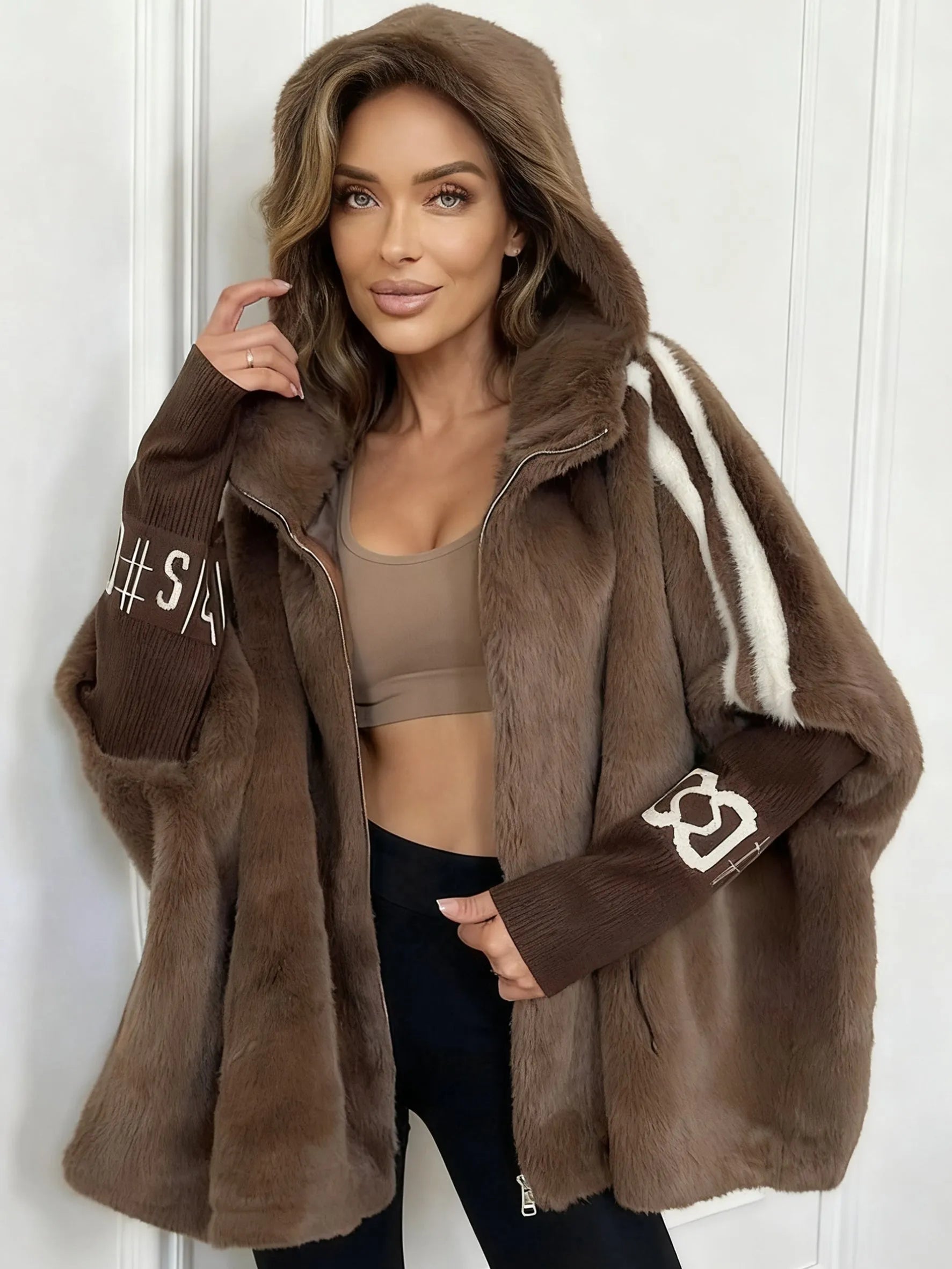 Ellah – Oversized Faux Fur Winter Coat