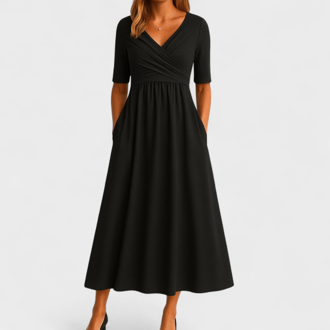 Joanne – Elegant Midi Dress with Flattering Fit