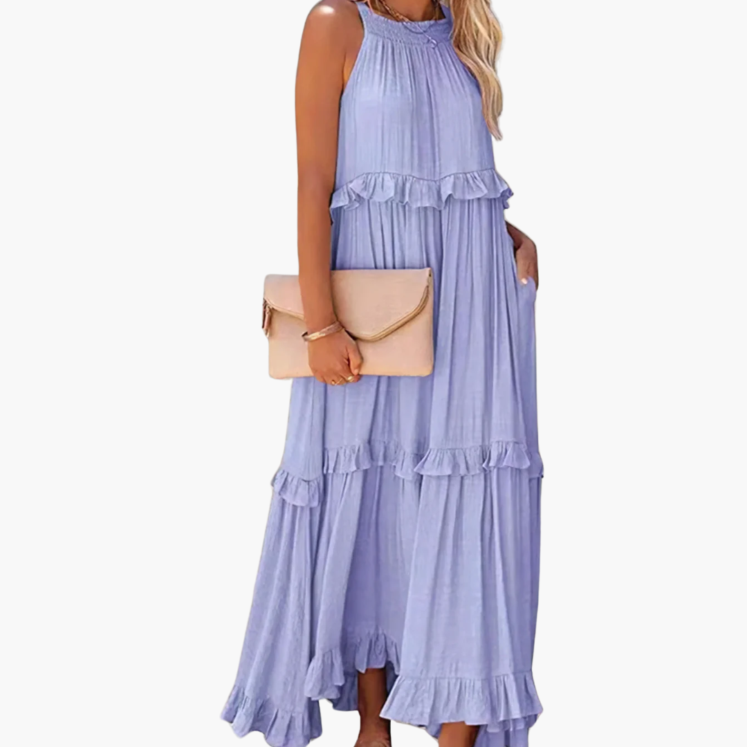 Joanna | Ruffle Breeze Maxi Dress