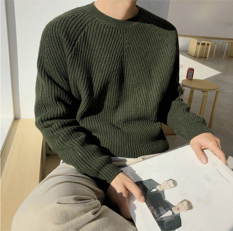 Ravier – Cotton Knit Raglan Sleeve Sweater