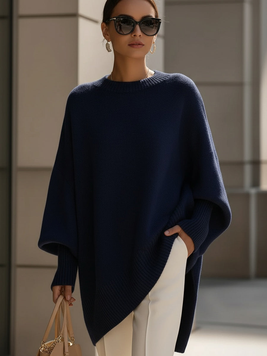 Ximena - Oversized Draped Wide-Neck Sweater