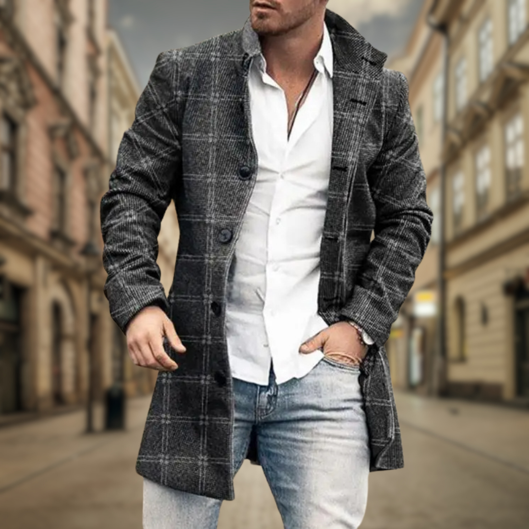 Daryl – Elegant Wool Blend Coat for Men