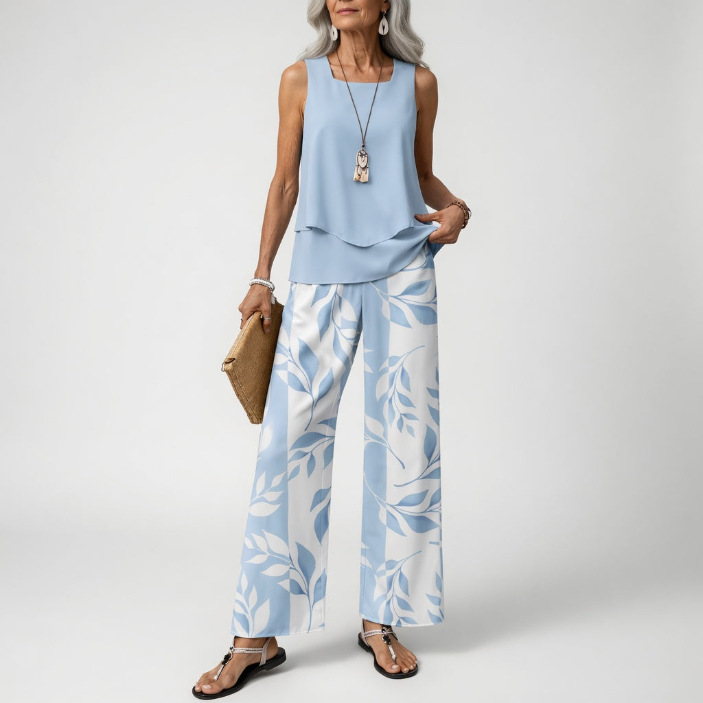 Delilah - Sky Blossom Two-Piece Set