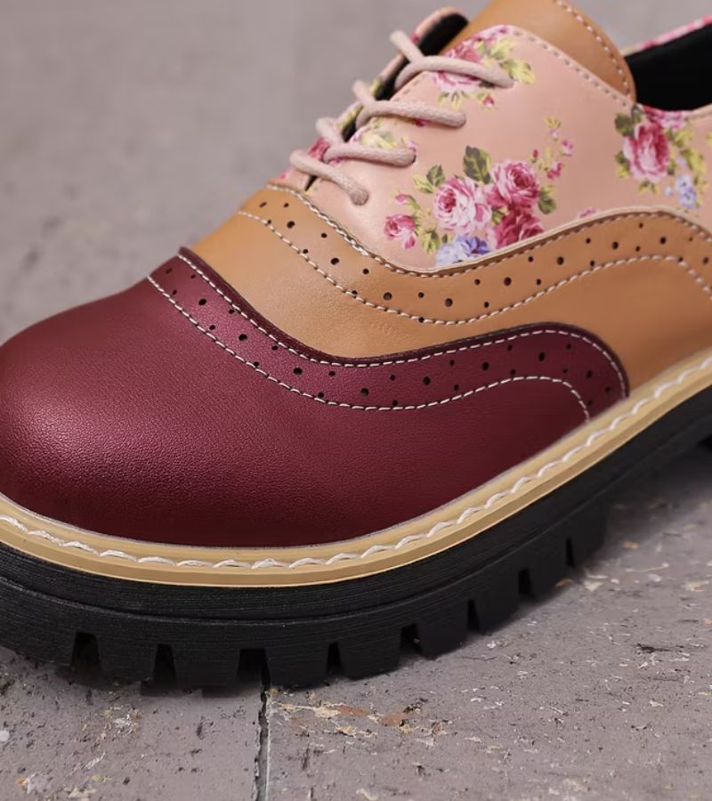 Juniper – Floral Orthopedic Oxford Shoes