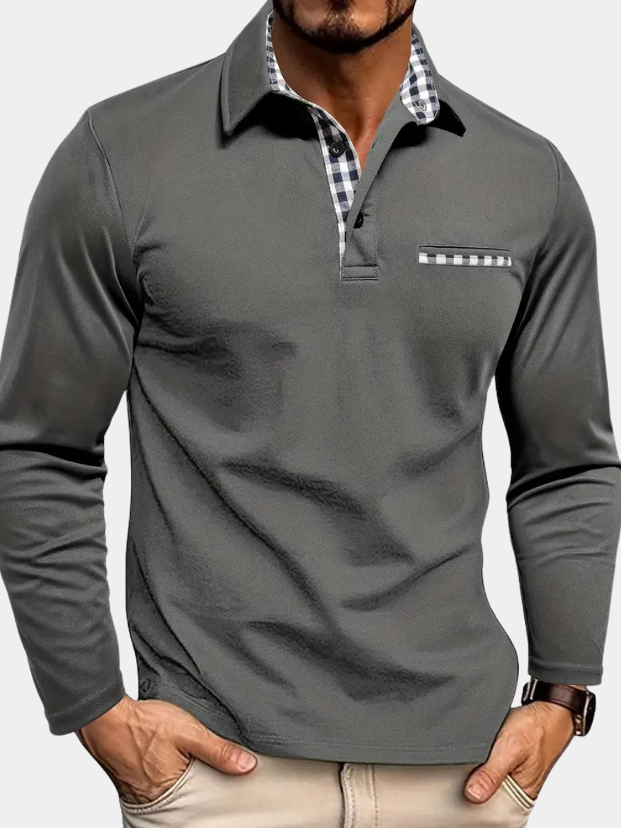 Ken – Slim Fit Long Sleeve Polo