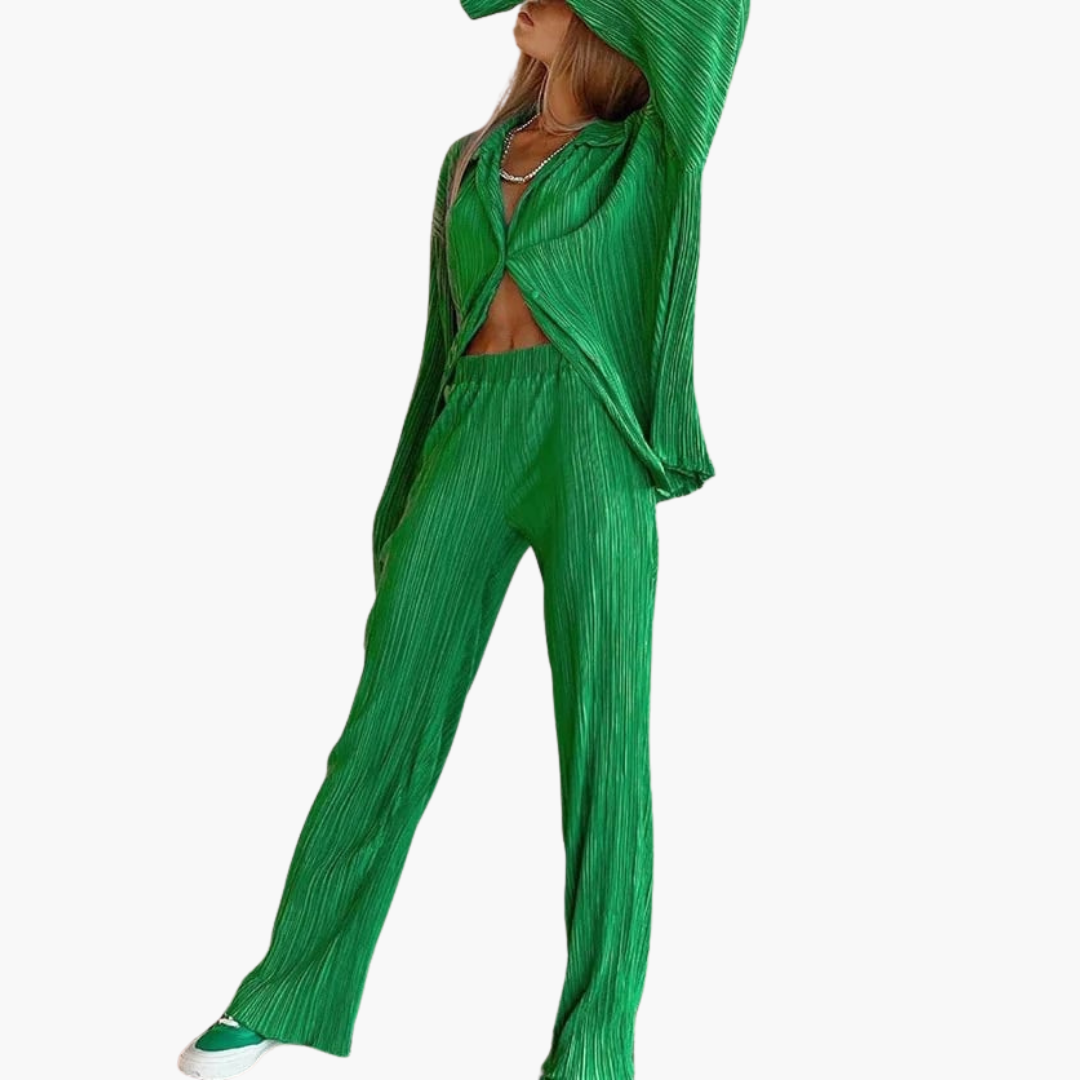 Jessi | Elegant Pleated Two-Piece Set