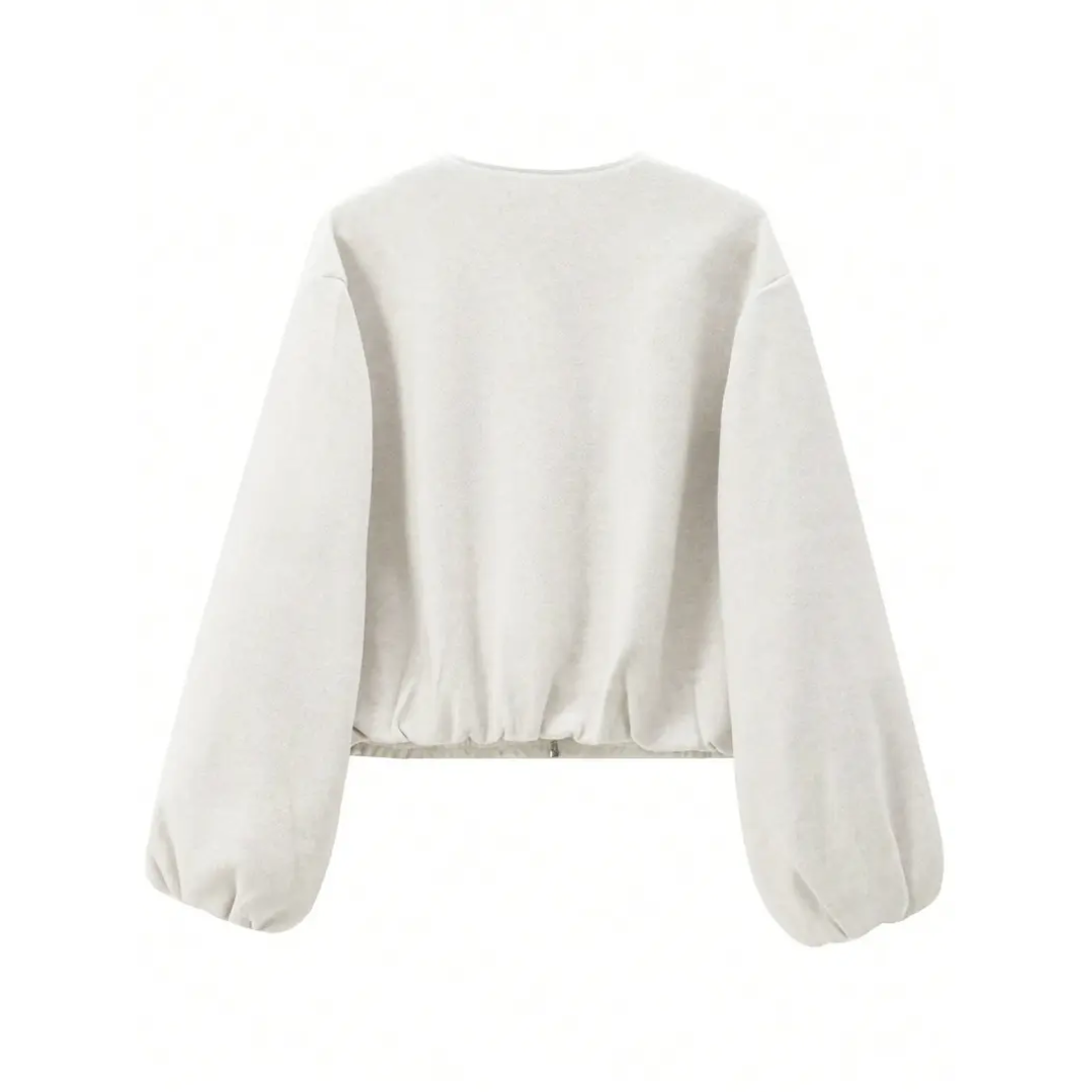 Tania – Sporty Zip-Up Pilot Jacket Coat