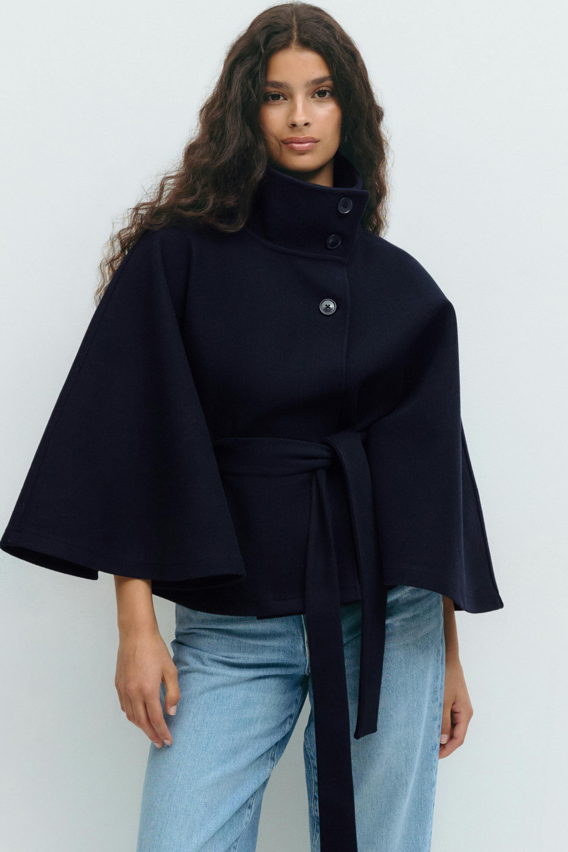 Alexandria - Belted Cape Jacket