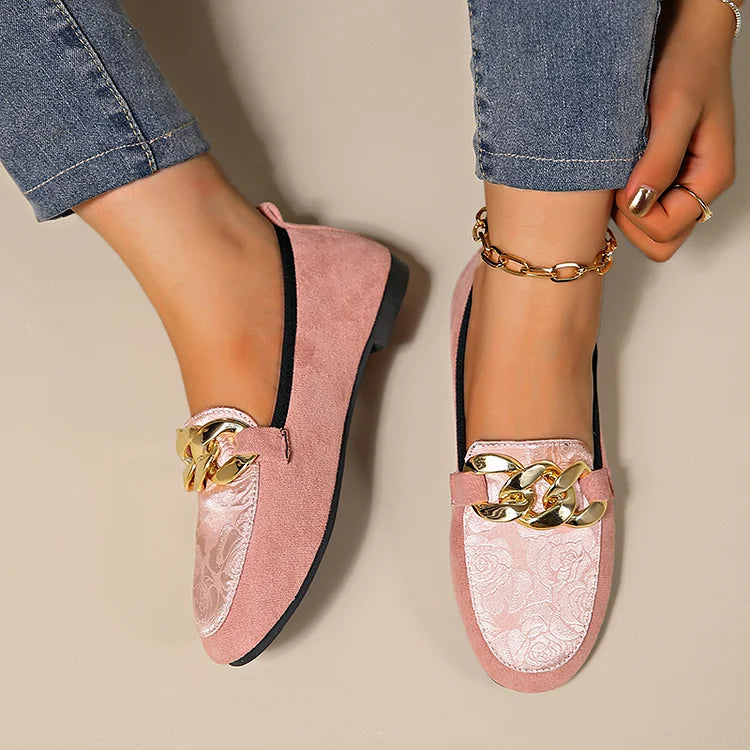 Dahlia – Elegant Loafers with Chain Detail
