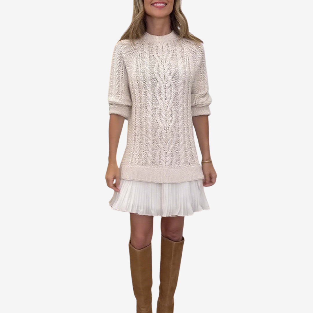 Gizelle - Cozy Knit Sweater Dress