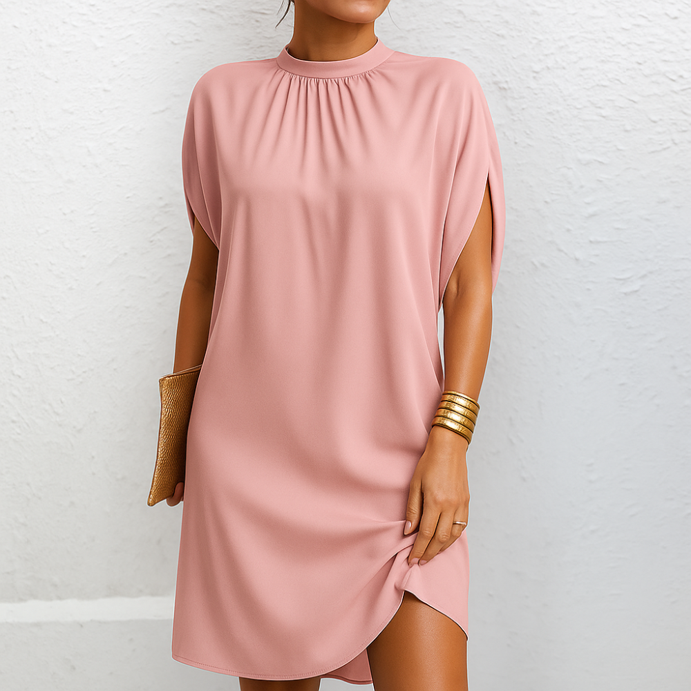Elira – Elegant Shoulder-Slit Dress for Summer Evenings